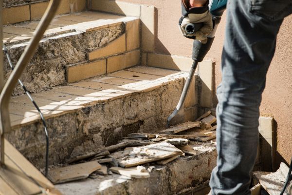 Concrete Stair Demolition in Houma